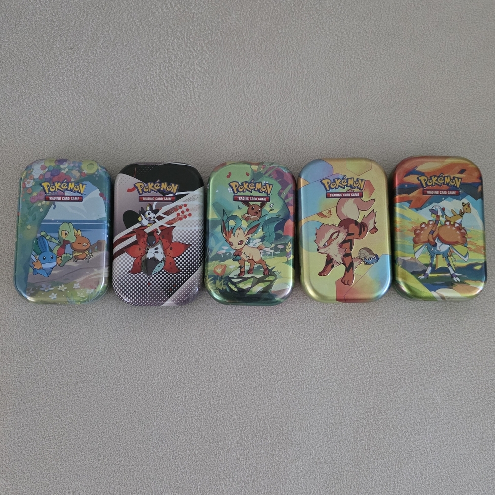 💚Bundle of 5 Pokémon TCG **EMPTY** Mini Tins